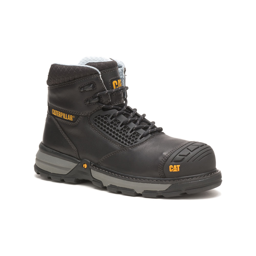 Men's Caterpillar Excavator Superlite Cool Cct / Astm/Comp Toe Safety Boots Black Ireland MHPN41085